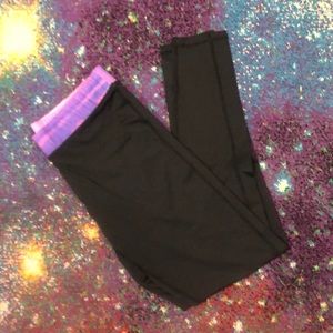 PINK AND PURPLE TYE DYE WAIST BAND YOGA PANTS LARGE NEW